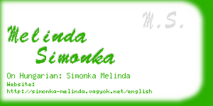 melinda simonka business card